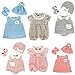 DC-BEAUTIFUL DCBEAUTIFUL 6 Set Clothes Gift for Infant Girl Baby 14 Inch 18 Inch Includes Doll Outfits Dress Hat Socks Total 14 Pcs Onesies Clothes Pajamas Costumes - Image 2