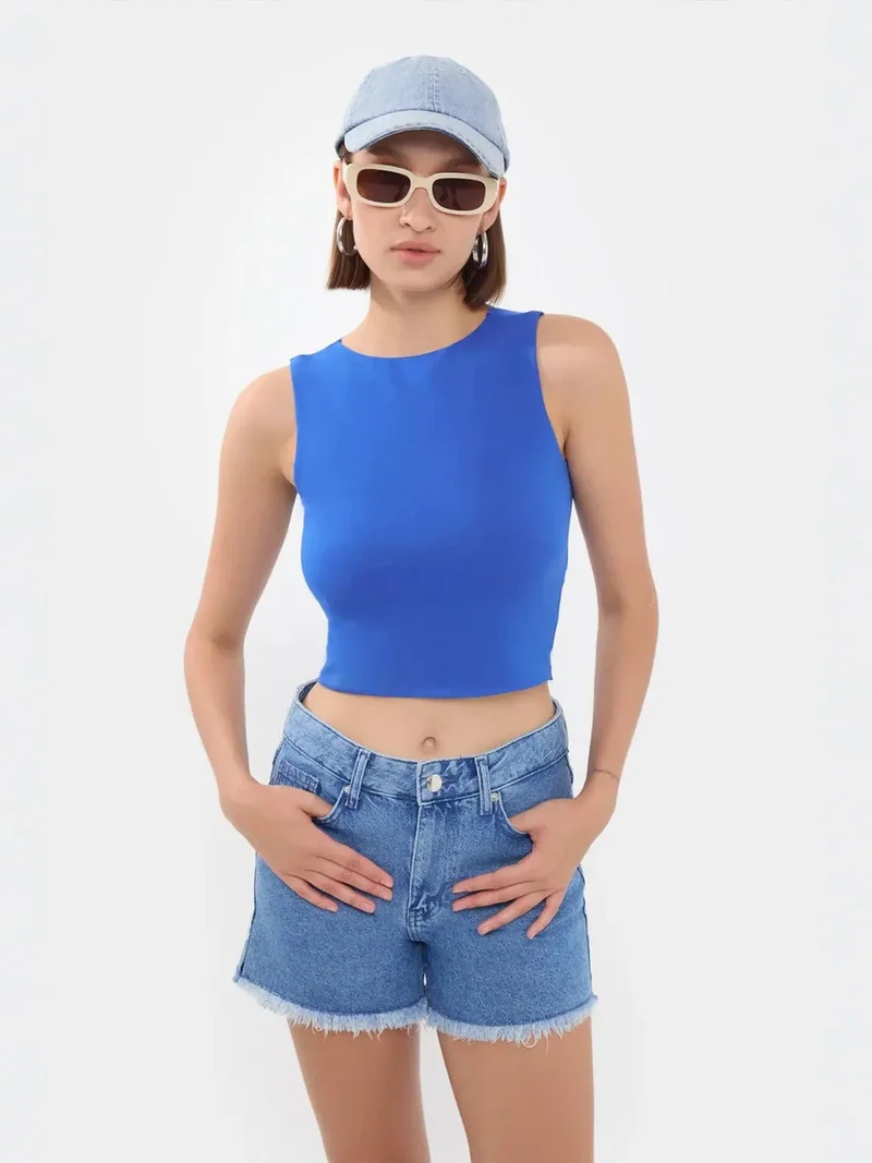 HICCUP Round Neck Basic Tank Top