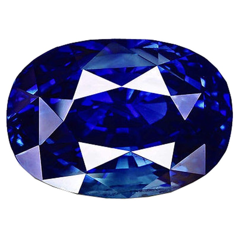 Bague Blue Sapphire Stone original Neelam Precious Loose Gemstone Natural Certified Pukhraj Stone - Image 1