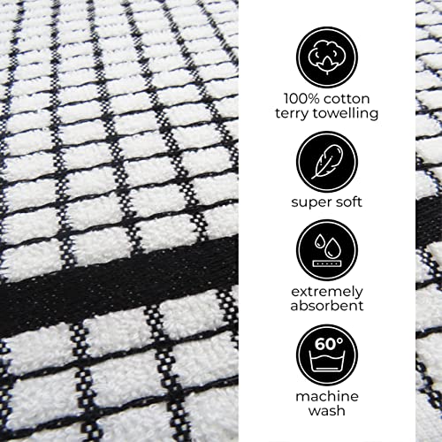 Samuel Lamont Poli Dri 100% Cotton Dish Towel - Black - Image 2