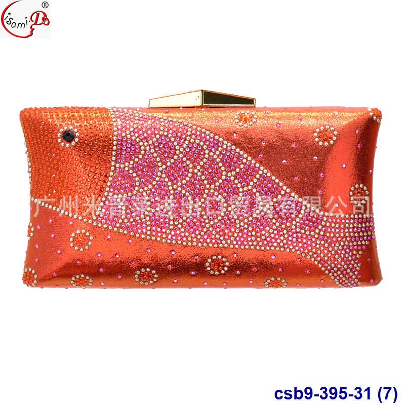 New Carp Pattern Drill Dinner Bag Fashion Dress Evening Bag Clutch Party Bags - Image 1