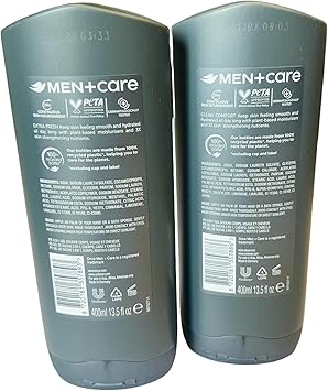 Dove Extra fresh clean comfort 3 in 1 Body Face and hair wash 2x 400ml - Image 3