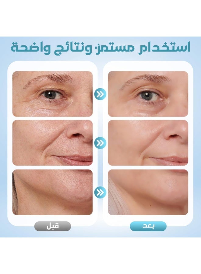 نكومي جهاز تدليك ونحت الوجه والرقبة الاحترافي 7 في 1 - تقنية العلاج بالضوء LED والتدفئة الحرارية (45 درجة مئوية)   لتدليك الرقبة وشد الوجه للنساء، اداة شد الوجه والرقبة، جهاز تجميل الرقبة لشد البشرة ومكافحة الشيخوخة - Image 3