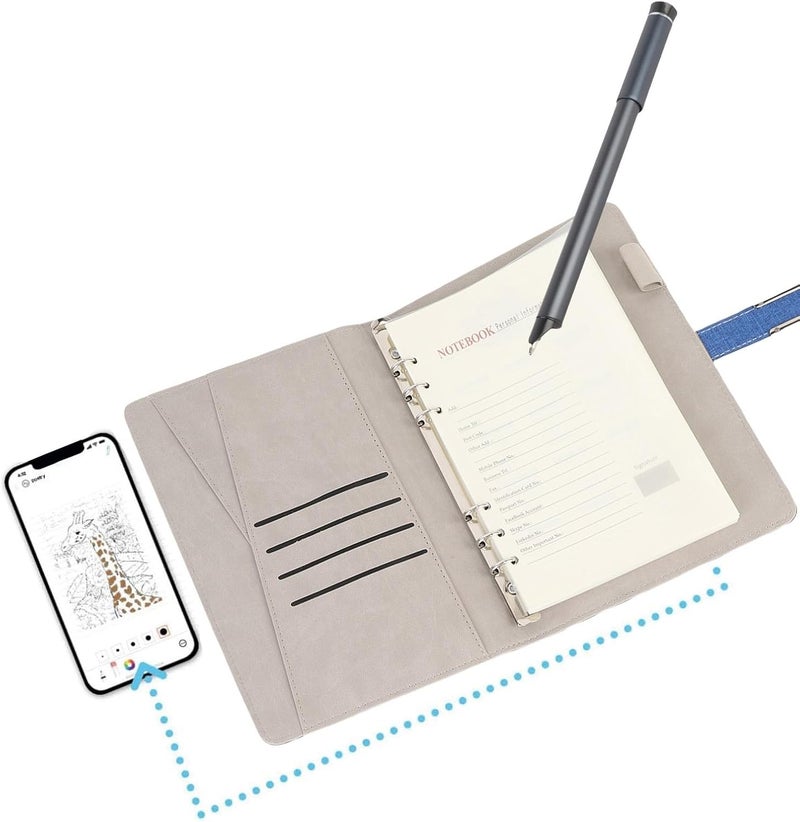 Bluetooth 5.0 Smart Pen for Note Taking with Notebook and Writing Board, 3 in 1 Design, OCR Recognition Technology, Real Time Synchronous Digitalization, for Study Notes Drawing (Blue) - Image 2