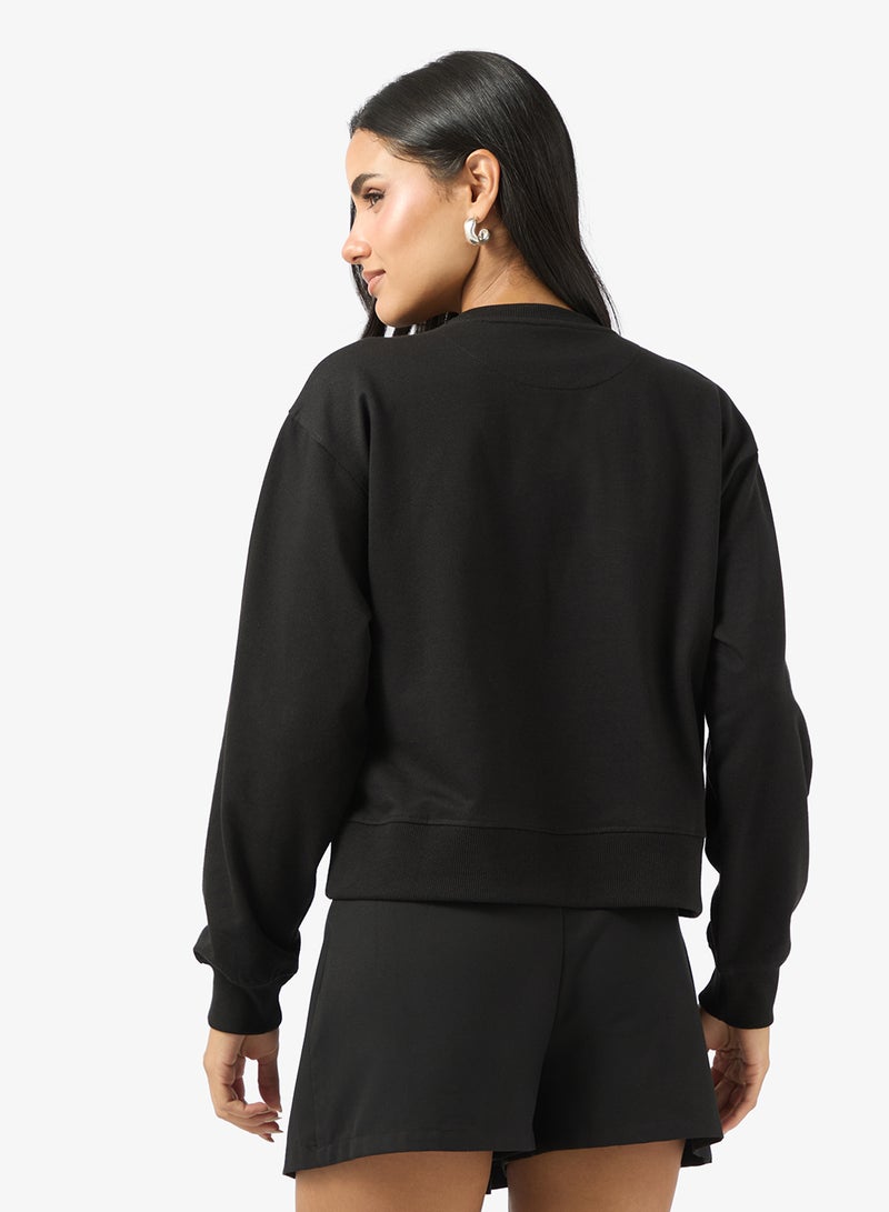 Ginger Crew Neck Oversize Varsity Sweatshirt - Image 2