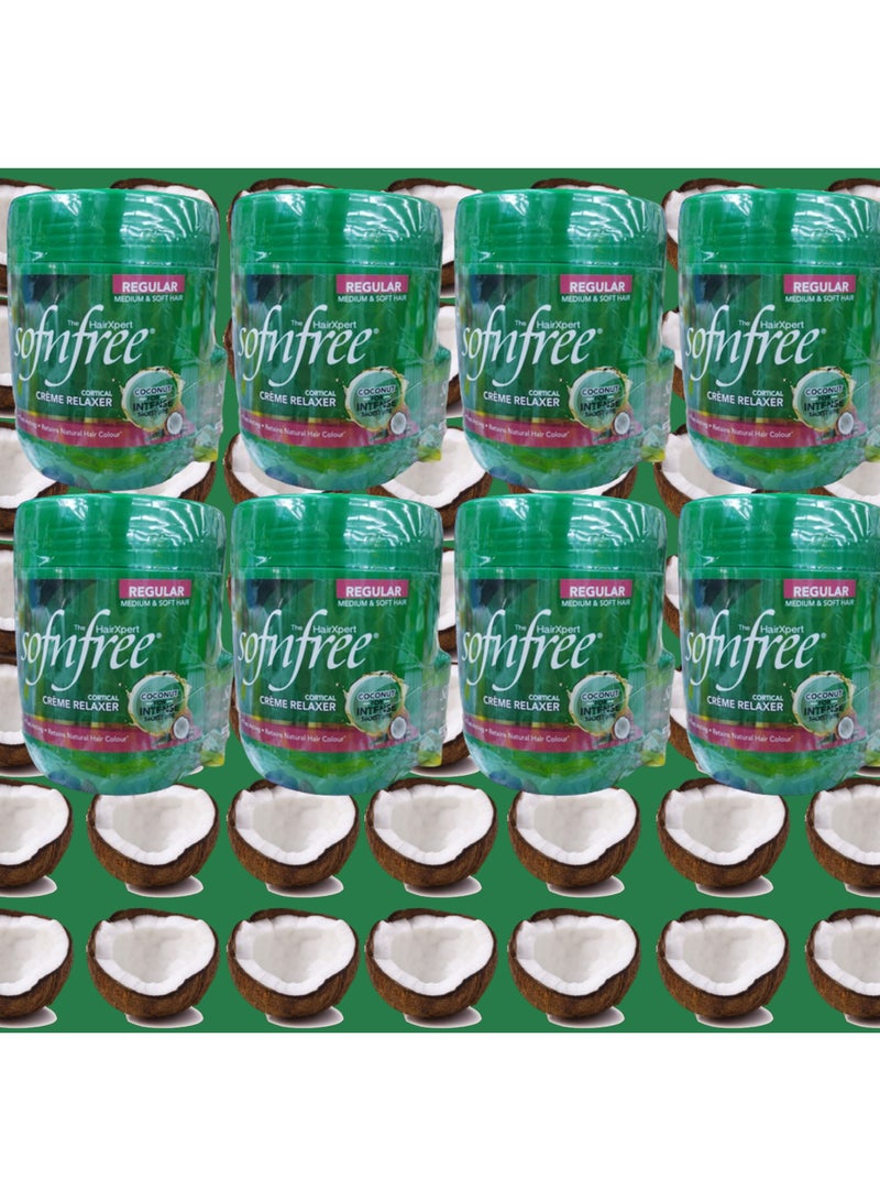 سوفن فري 8 قطع كريم فرد الشعر سوفن فري كورتيكال الجديد بجوز الهند اكثر تنعيم  450 مل - Image 1