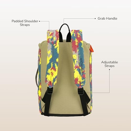 Provogue Cavo Pro 14 litres everyday backpack, 15.6 inch laptop compartment, for men and women in Camo, stylish contemporary daily use college, office and outdoor bag | With organiser - Image 5