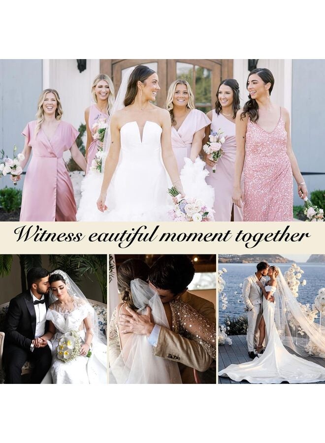 حجاب زفاف لحفلات توديع العزوبية مع فيونكة بيضاء وحجاب زفاف أنيق من طبقة التول ومشبك شعر للنساء والفتيات، أبيض، مقاس متوسط - Image 5