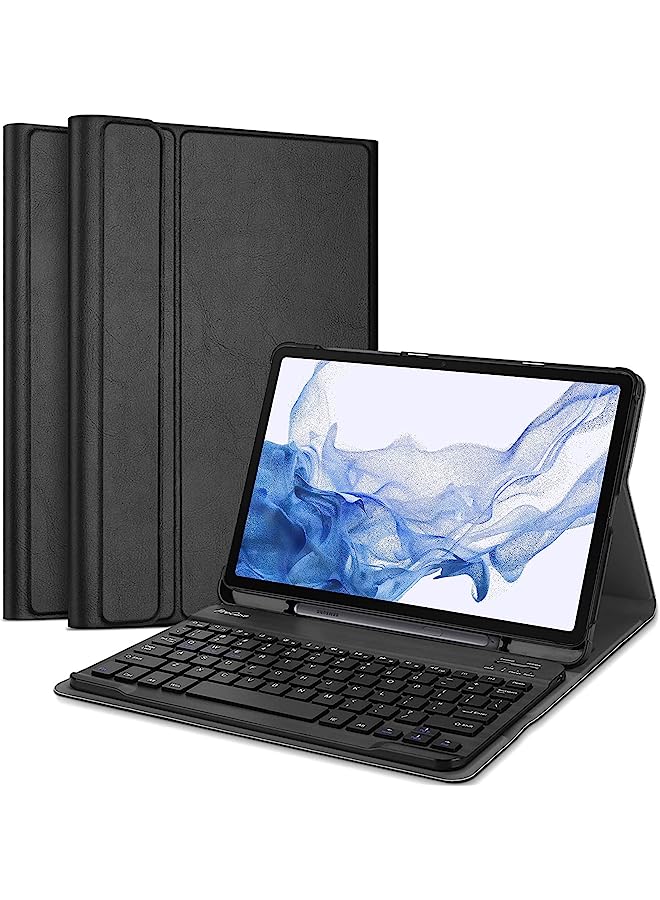 Procases Keyboard Case For Galaxy Tab S7 Plus (Model Sm-T970/T975/T976/T978) 12.4-Inch 2020 Release, Slim Lightweight Smart Cover With Magnetically Detachable Wireless Keyboard –Black - Image 1
