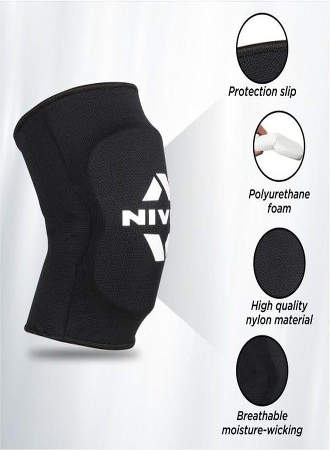 Nivia Volleyball Knee Pads For Men & Women, Durable Protective Gear with Shock Absorbing Padding, Lightweight Breathable Material & Secure Fit for Training, Gym & Fitness, Available In Pair (Black) - Image 4