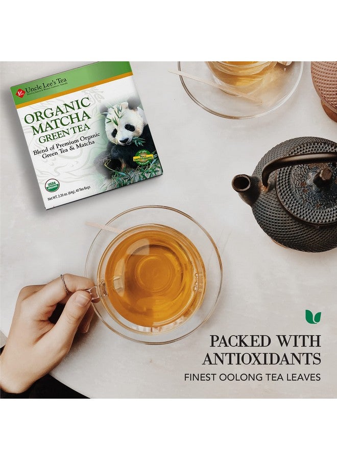 Uncle Lee's Tea - Organic Matcha Green Tea, High in Catechin, Rich in Antioxidants, Box, 40 Tea Bags - Image 4
