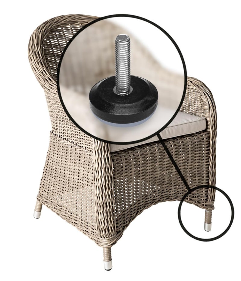 Slipstick رافعات تسوية الأثاث الخارجية القابلة للتعديل من Slipstick Gorilla (عبوة من 8 قطع) - زلاقات تثبيت برغي مقاومة للعوامل الجوية للكراسي والطاولات وأقدام الأثاث الخارجي - 1-1/8 بوصة - خيط 5/16 بوصة - 18 بوصة - BSW - Image 3