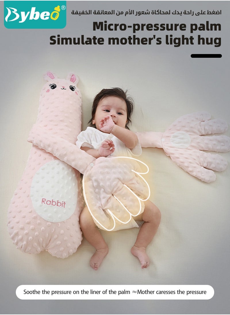 Bybeo Baby Sleep Soothing Doll with Automatic Soothing Palm, Newborn Patting Pillow, Baby Sleep Soother, Baby Sleeping Nursing Pillow with Remote Control, Infant Exhaust Pillow for Startle Prevention,Cute Rabbit Shape  - Image 5