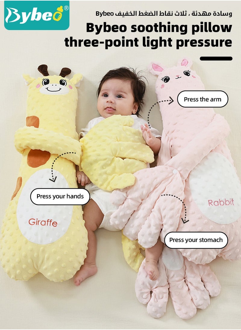 Bybeo Baby Sleep Soothing Doll with Automatic Soothing Palm, Newborn Patting Pillow, Baby Sleep Soother, Baby Sleeping Nursing Pillow with Remote Control, Infant Exhaust Pillow for Startle Prevention,Cute Rabbit Shape  - Image 3