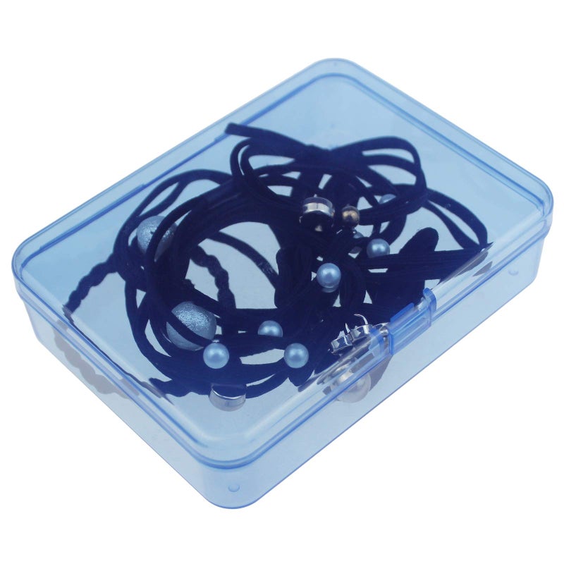 Goodma 8 Pieces Rectangular Plastic Boxes Empty Storage Organizer Containers with Hinged Lids for Small Items and Other Craft Projects (Blue, 4.5 x 3.3 x 1.1 inch) - Image 5