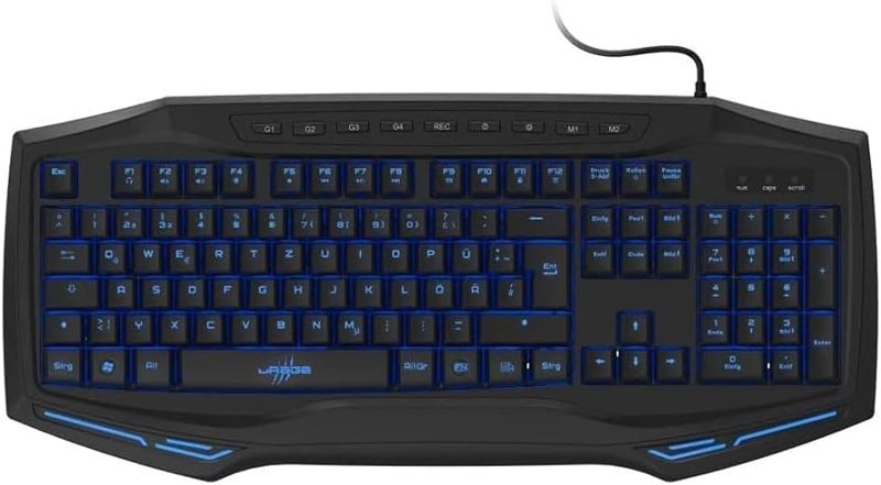 uRage Exodus 300 RGB Gaming Keyboard 7 Color LED Backlit Wired, 26 Programmable Keys + 4 Macro Keys, Anti-Ghosting, 12 Multimedia Functions, USB Wired Keyboard for PC Laptop Gaming Console, Black - Image 2