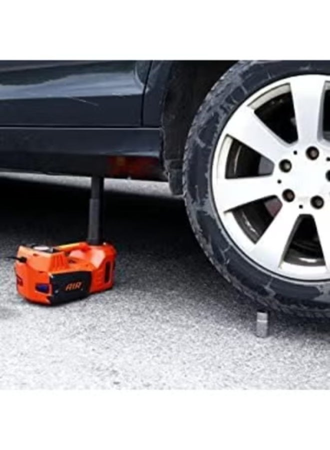 رافعة كهربائية هيدروليكية للسيارة 5 في 1 - مع مفتاح صدمة كهربائي، منفاخ إطارات وإضاءة LED للسيارات والمركبات الرياضية والعائلية - Image 2