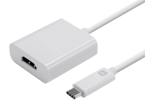 Monoprice USBC to HDMI 20 Adapter 4K60Hz Supports Up To 10Gbps Data Rate USB 31 SuperSpeed Compatible with MacOS Windows and Chrome OS White Select Series - Image 1