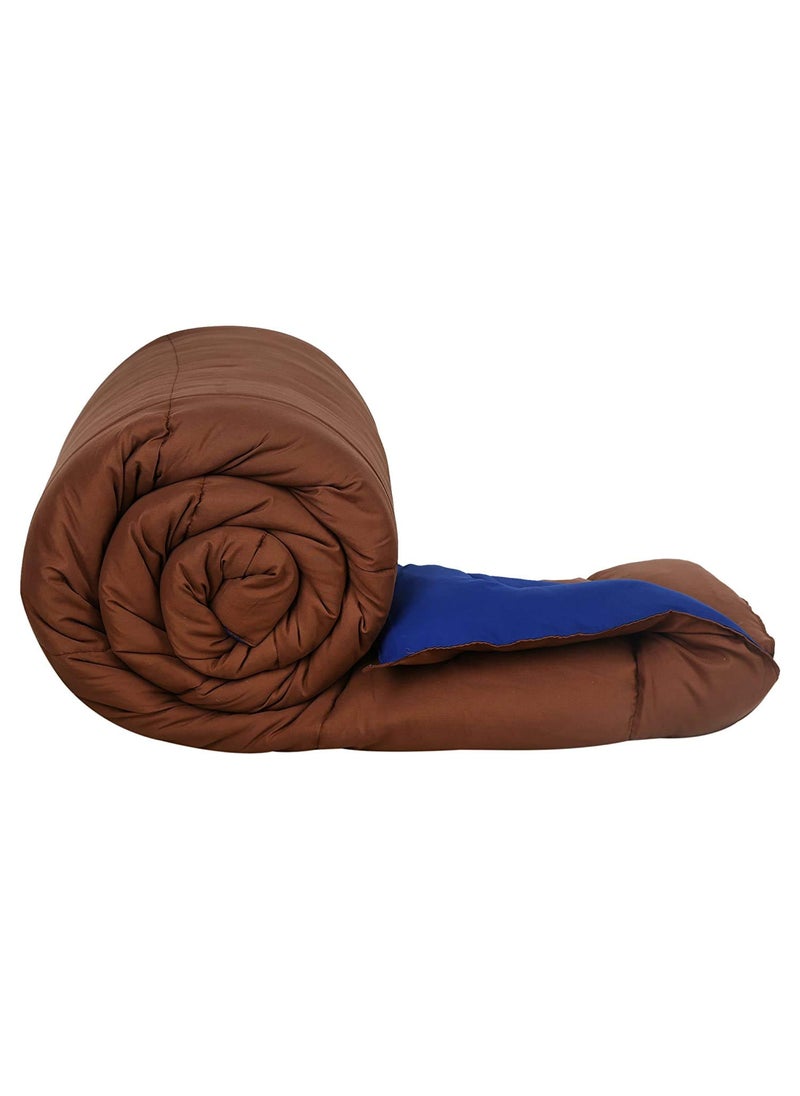 SVT SVT Microfiber 200TC Comforter Double_Coffee Blue  - Image 1