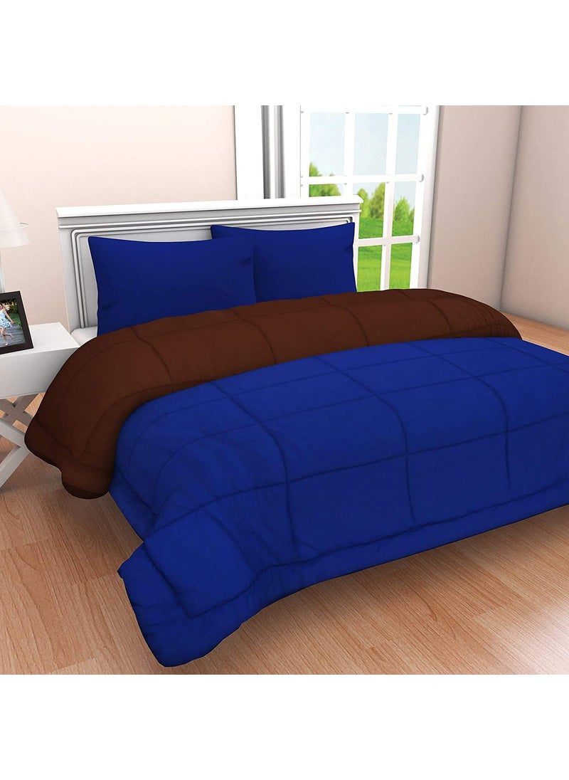 SVT SVT Microfiber 200TC Comforter Double_Coffee Blue  - Image 5