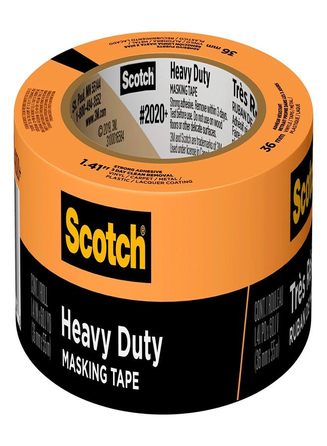 Scotch Heavy Duty Masking Tape, 1.41 in x 60.1 yd, 2020+-36AP, 1 roll - Image 1