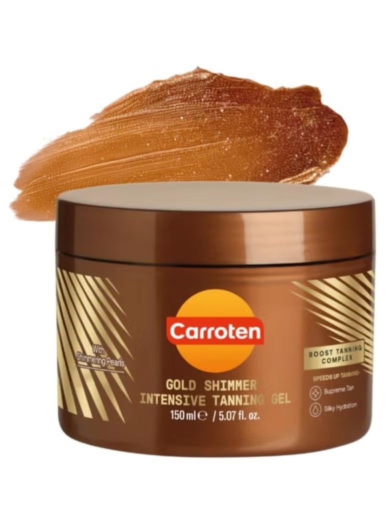 Carroten Gold Shimmer Intensive Tanning Gel 150ml - Image 1