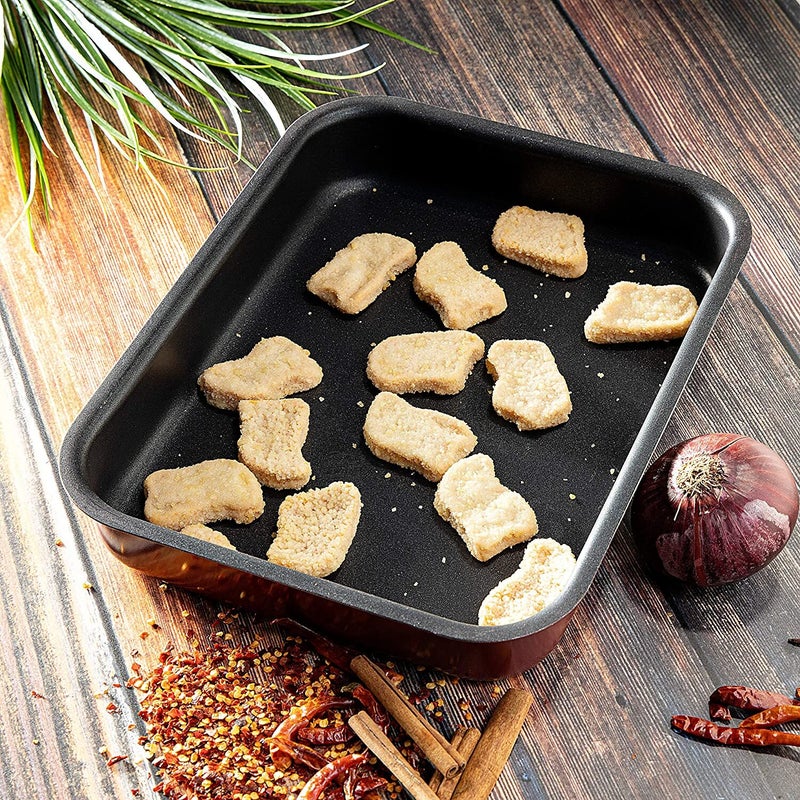 Royalford 37 Cm Non-Stick Baking Tray Aluminium Alloy Durable Non-Stick Coating Perfect For Baking And Food Roasting Multi Color 37X27X5.5 Cm - Image 3