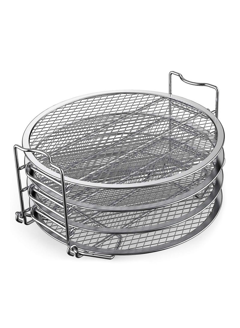 SYOSI Air Fryer Oven Basket, Dehydrator Rack Stainless Steel Stand Accessories Compatible for Ninja Air Fryer 4-Qt - Image 1