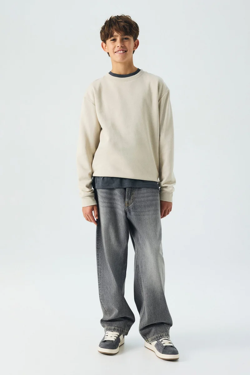 اتش اند ام جينز فضفاض مرن مريح