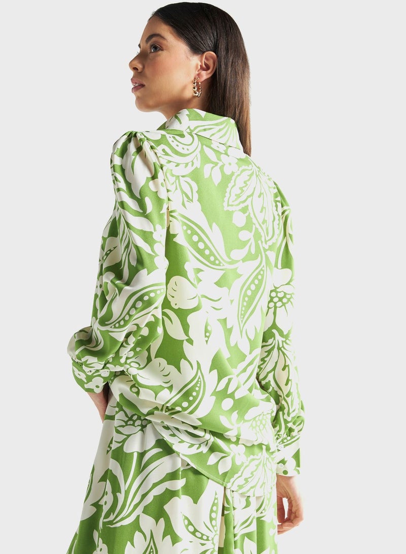 FAV Floral Print Button Down Shirt - Image 2