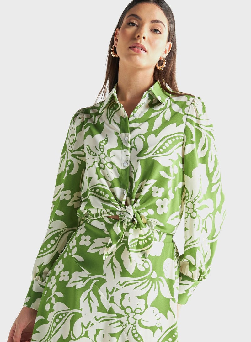 FAV Floral Print Button Down Shirt - Image 1
