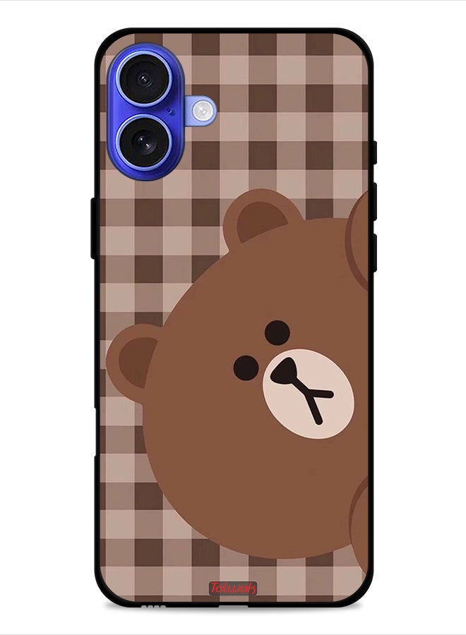 Tolwak Apple iPhone 16 Protective Case Cover Teddy Bear - Image 1