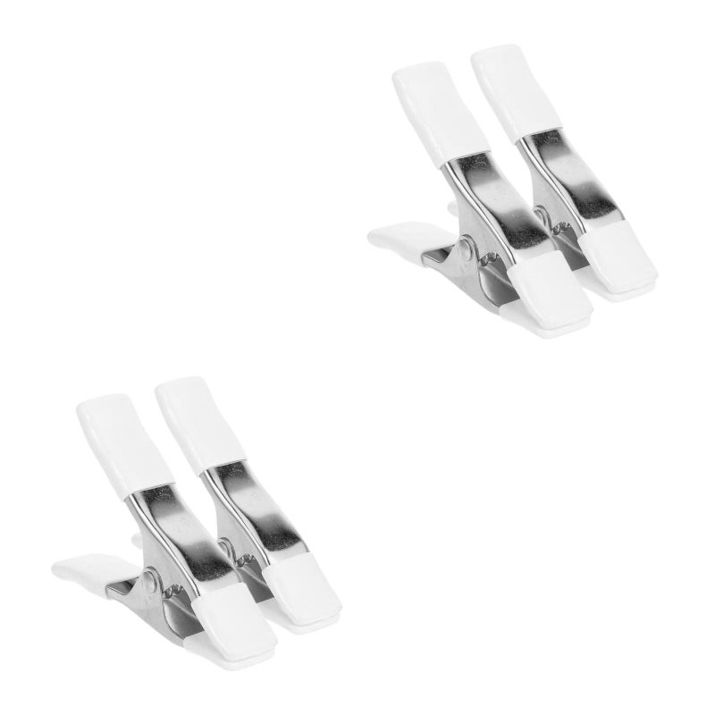 4 pcs Heavy Duty Nickel-Plated Spring Clamp Clamp with PVC for Backdrop Stand and Home Improvement Projects - Image 1