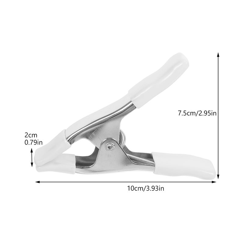 4 pcs Heavy Duty Nickel-Plated Spring Clamp Clamp with PVC for Backdrop Stand and Home Improvement Projects - Image 2