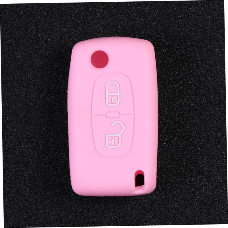 Pink Silicone Key Case Cover Food Grade Eco Friendly Easy Clean Scratch Protection - Image 5