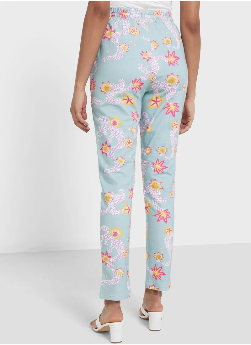 Desert Cove High Waist Floral Sweatpants