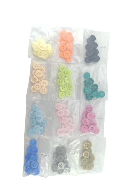 advancedestore (Pack of 125pcs Multi Colour Shirt Buttons Plastic