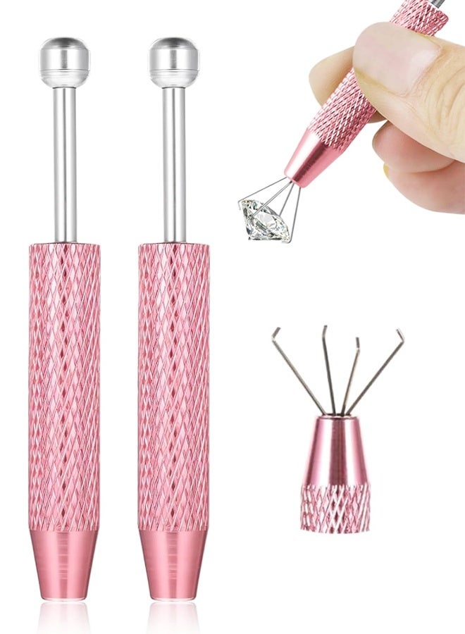 2PCS Stainless Steel Piercing Ball Grabber Tool, 4-Claw Anti-Slip Jewelry Installation Tool - Image 1