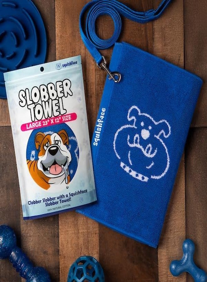 Squishface Slobber Towel, Thick & Durable Dog Towel - 100% Cotton, Soft & Gentle Drool Tamer, Large 23" x 12" Soft & Durable Cloth - Because Your Furry Friend's Slobber Deserves The Best! 3 Pack - Image 5