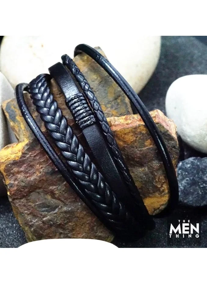 Seventy Five Braided Faux Leather Bracelet