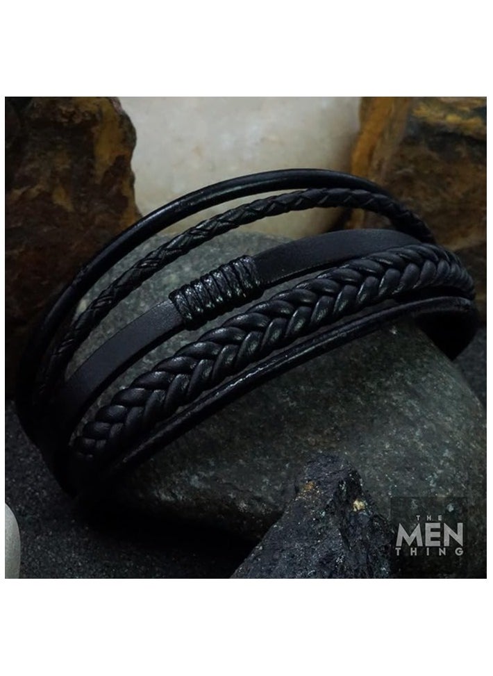 Seventy Five Braided Faux Leather Bracelet  - Image 2