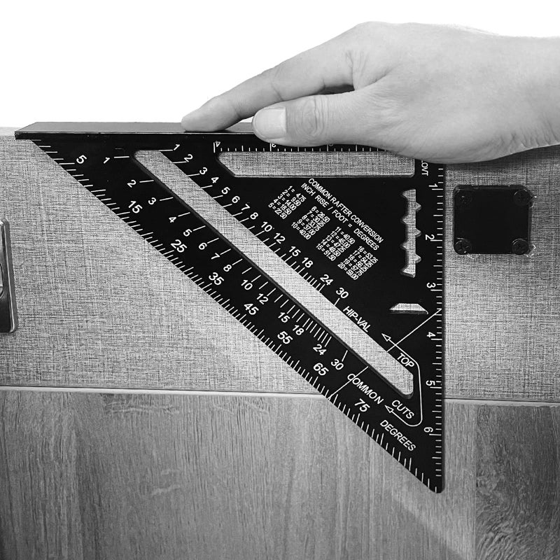 LYHLYA 7 Inch Rafter Square Aluminum Alloy Double Scale Triangle Ruler Angle Ruler Carpenter Triangle Square Rafter Tool Mensurement Tool For Woodworking And Carpentry - Image 5