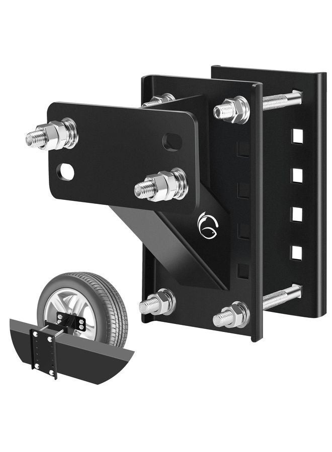 HOMESTAR Spare Tire Carrier,Spare Tire Mount Boat Trailer Carrier Bracket,Heavy Duty Lock Holder,Fits 4 & 5 & 6 Lugs Trailer Wheels on 4", 4.5'', 4.75'', 5'' and 5.5'' Bolt Patterns,Holds up to 150 Lbs - Image 1