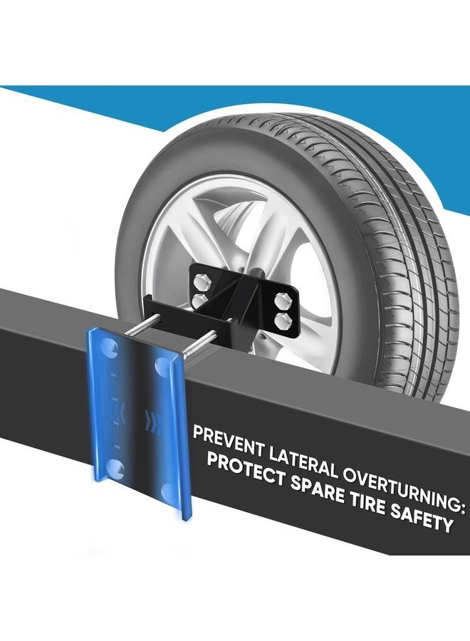 HOMESTAR Spare Tire Carrier,Spare Tire Mount Boat Trailer Carrier Bracket,Heavy Duty Lock Holder,Fits 4 & 5 & 6 Lugs Trailer Wheels on 4", 4.5'', 4.75'', 5'' and 5.5'' Bolt Patterns,Holds up to 150 Lbs - Image 3