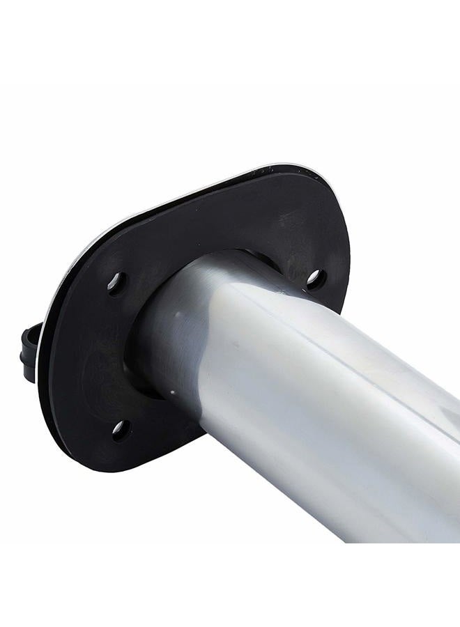 Manifish Polished Fishing Rod Holder Flush Mount, Stainless Steel 90 Degree Flush Mount Fishing Rod Holder for Boat, 0 Degree Fishing Pole Holder with Rubber Cap, PVC Liner & Gasket - Image 5