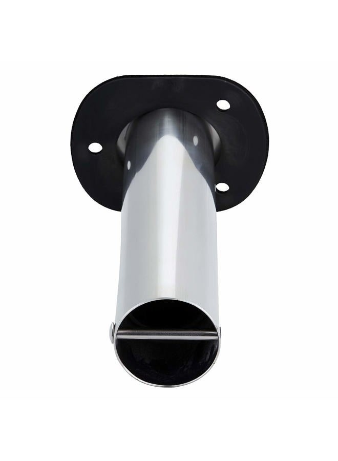 Manifish Polished Fishing Rod Holder Flush Mount, Stainless Steel 90 Degree Flush Mount Fishing Rod Holder for Boat, 0 Degree Fishing Pole Holder with Rubber Cap, PVC Liner & Gasket - Image 3