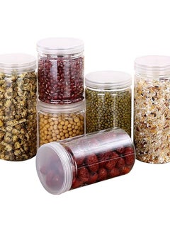 Y&D Plastic Jar Storage Bottle, Sealing Food Preservation Cylindrical Fresh Pot Container, Kitchen Box for Storing Whole Grains Beans Green Red (4 Pieces)  - Image 5