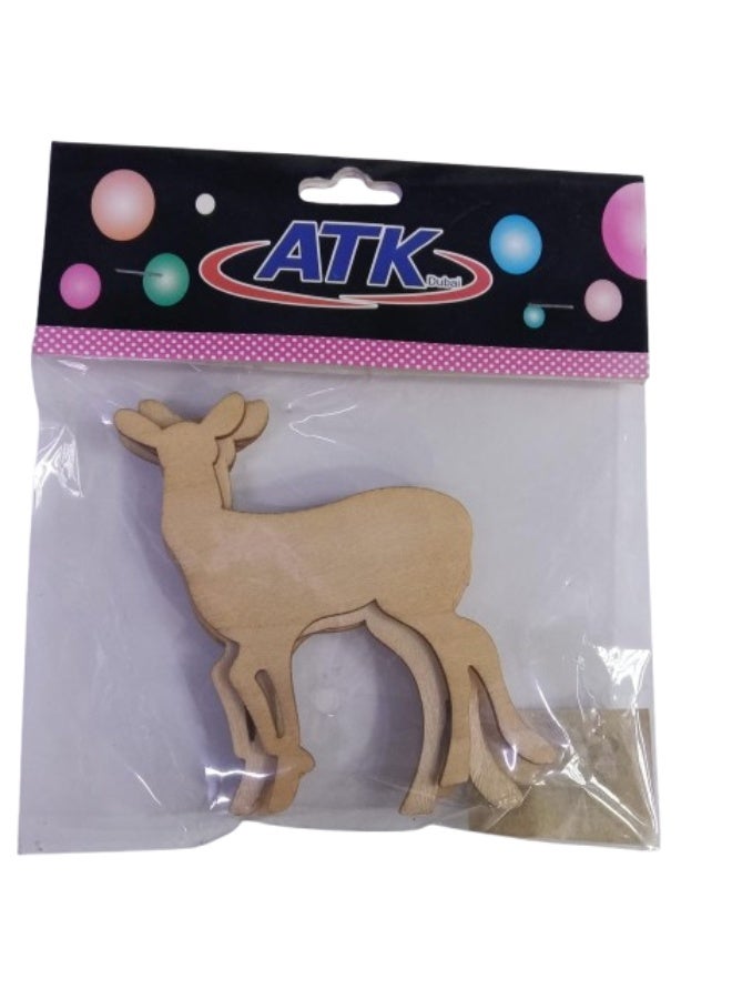 Deer Standing Cutout Raw MDF Wooden DIY Craft