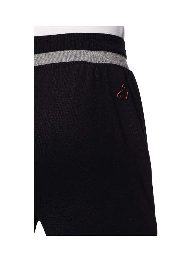 Jockey black AM05 Men Super Combed Cotton Rich Pique Fabric Slim Fit Joggers with Zipper Pockets for Men | Best Price UAE