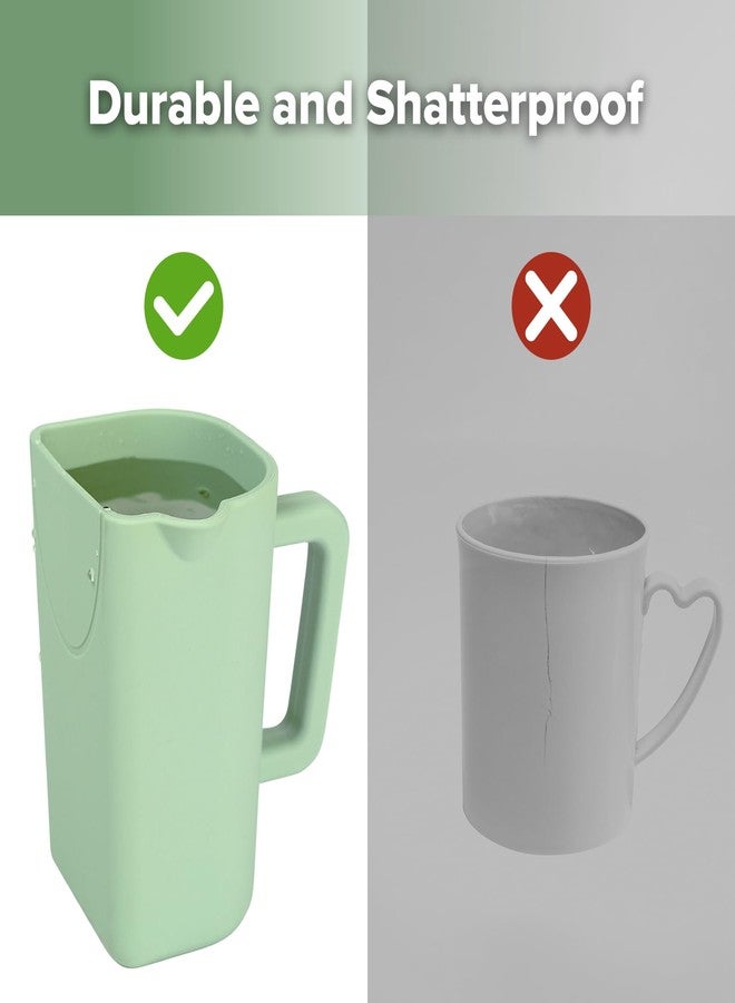 haakaa Gentle Pour Bath Rinse Cup | Food Grade Silicone Shampoo & Body Washing Rinser Cup for Kids with Easy Grip Handle - Pea Green - Image 5